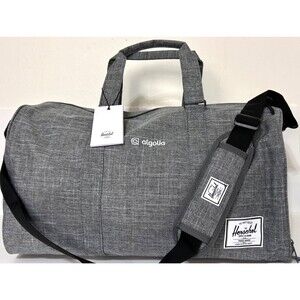 NWT Herschel Novel Raven X Crosshatch Classic Heather Grey 42.5L Duffle Bag